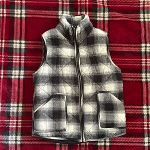 Filly Flair Black and White Plaid Padded Vest